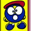 A cute cartoon character with big eyes A cute cartoon character with big eyes