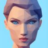 A digital painting of a woman with blue eyes A digital painting of a woman with blue eyes
