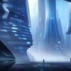 A futuristic city in the sky A futuristic city in the sky