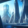 A futuristic city in the sky A futuristic city in the sky