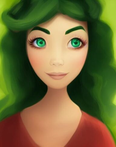 A green eyes person