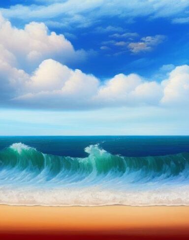 A painting of sea