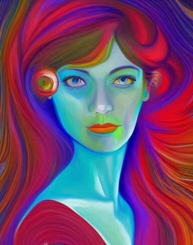 A painting of woman