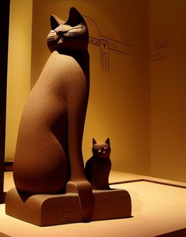 A statue of the cat