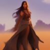A woman standing in the desert A woman standing in the desert