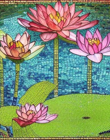 Flower in a mosaic