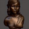 A bronze bust of young lady A bronze bust of young lady