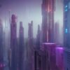 A digital city filled with tall buildings and citizens A digital city filled with tall buildings and citizens