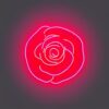 A flower symbol neon sign on wall A flower symbol neon sign on wall
