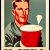A man holding a cup of ice cream A man holding a cup of ice cream