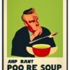A man holding spoon in front of a bowl of soup A man holding spoon in front of a bowl of soup