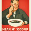 A man holding spoon in front of a bowl of soup A man holding spoon in front of a bowl of soup