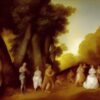 A painting of a group of human in the forest by Francisco de Holanda A painting of a group of human in the forest by Francisco de Holanda