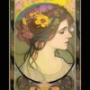 A painting of a woman with flowers in her hair A painting of a woman with flowers in her hair