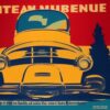 A vintage poster advertising a vehicle A vintage poster advertising a vehicle