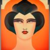 Art deco poster of a woman face Art deco poster of a woman face