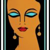 Art deco poster of woman face Art deco poster of woman face