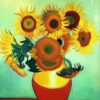 Art painting of sunflowers Art painting of sunflowers