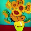 Art painting of sunflowers Art painting of sunflowers