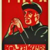 Communist propaganda poster of one man Communist propaganda poster of one man