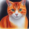 Crayon drawing of a cat Crayon drawing of a cat