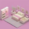 Cute isometric bedroom Cute isometric bedroom
