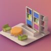 Cute isometric classroom Cute isometric classroom