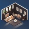 Cute isometric living room Cute isometric living room