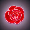Flower symbol neon sign on the wall Flower symbol neon sign on the wall