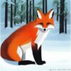 Fox that is sitting in the snow Fox that is sitting in the snow