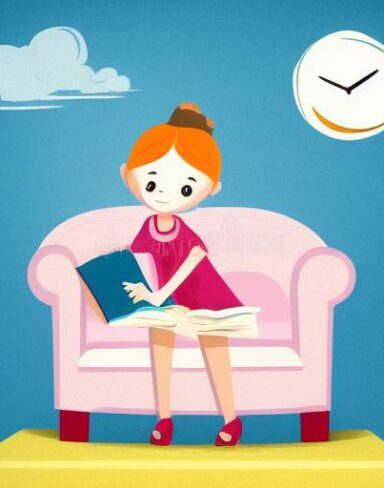Girl reading a book