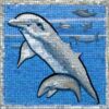 Mosaic of a dolphin in the costal inspired by Charles Ginner Mosaic of a dolphin in the costal inspired by Charles Ginner