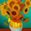 Painting of sunflowers Painting of sunflowers