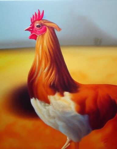 The painting of hen
