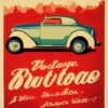 The vintage poster advertising cars The vintage poster advertising cars