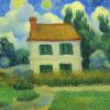 Van gogh painting of a house in a garden Van gogh painting of a house in a garden