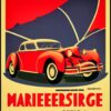 Vintage poster advertising the vintage automobile Vintage poster advertising the vintage automobile