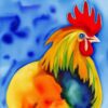Watercolor painting of a rooster Watercolor painting of a rooster