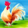 Watercolor painting of a rooster by Olga Boznańska Watercolor painting of a rooster by Olga Boznańska