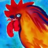Watercolor painting of the rooster by Olga Boznańska Watercolor painting of the rooster by Olga Boznańska