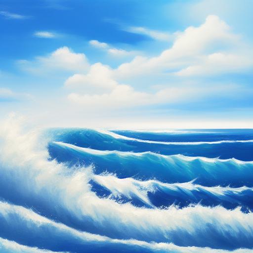 Best AI Photo: A painting of sea waves and sky | Promptify