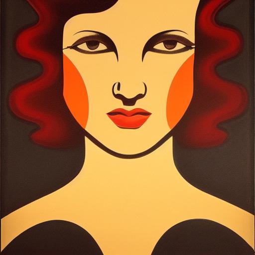 Best AI Photo: Art deco poster with woman face | Promptify